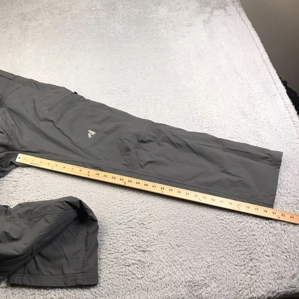 Eddie Bauer First Ascent Guide Pro Pants Mens 36 (38x31) Gray Fleece Lined Cargo